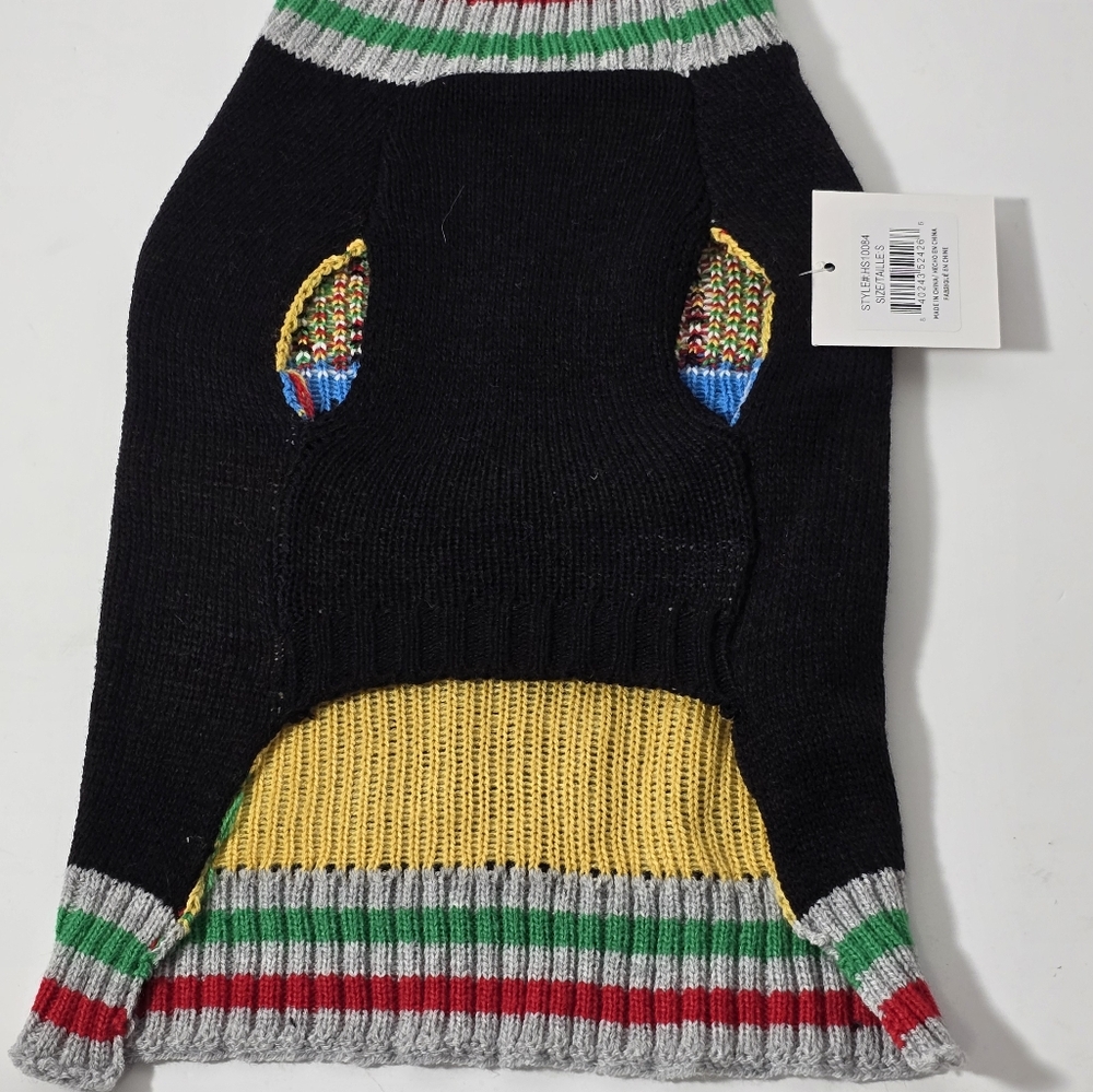 Love your pet dog sweater merry and bright with leash hole nwt - Picture 2 of 2